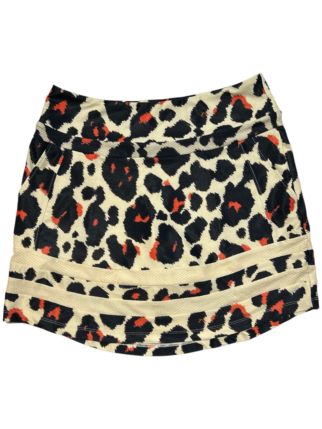 Swingdish Tempo Olive Leopard Print Tennis Skort Sz M Golf